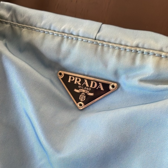 Nylon Prada Borsa 2way Tessuto Azzurro bag - Picture 12 of 13